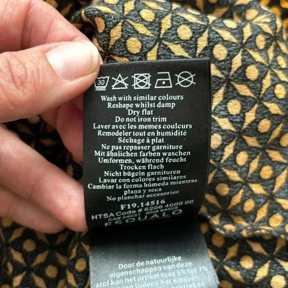 🔥Esqualo🔥 | Gold and  black patterned button up blouse - Picture 10 of 11